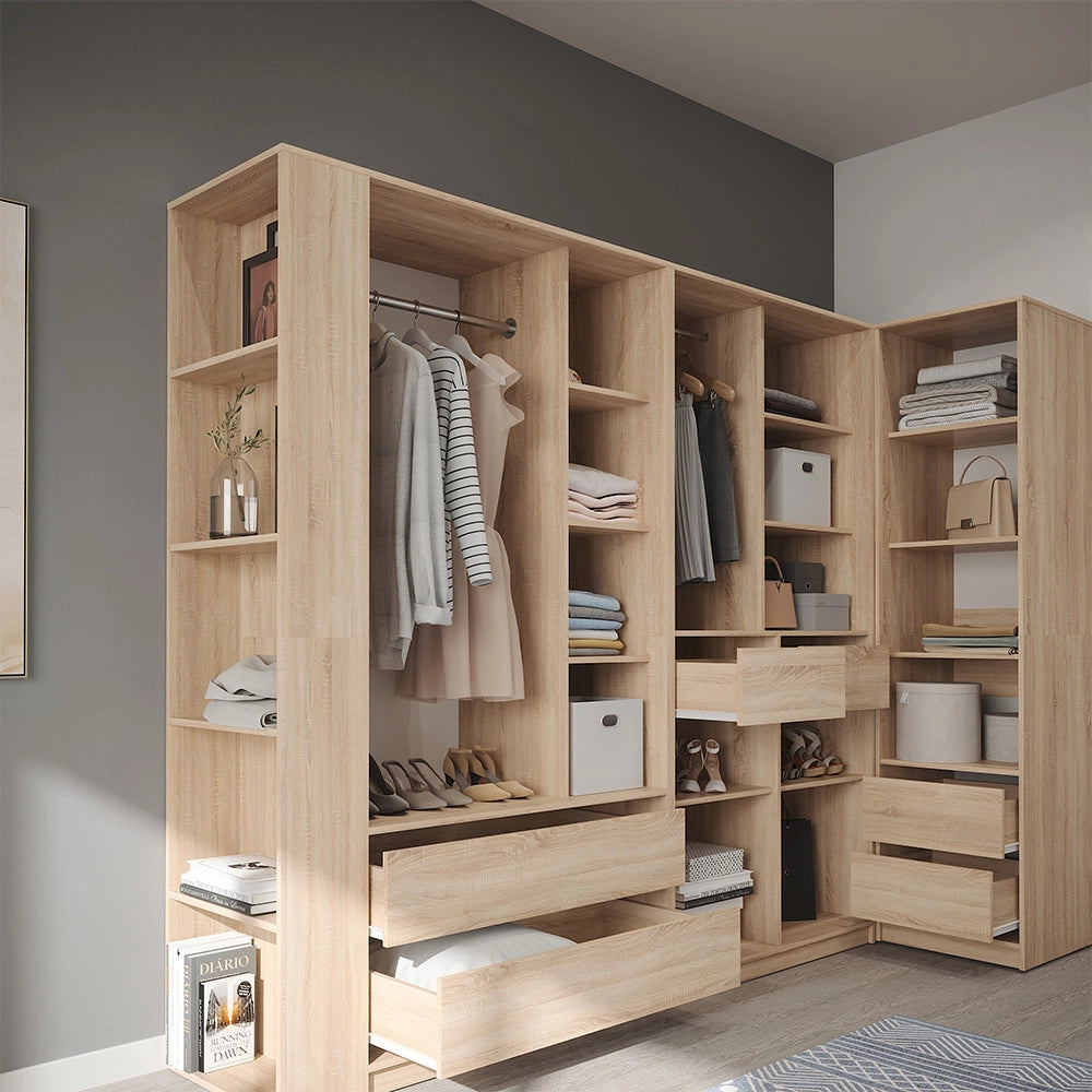 Armadio Elmo Sonoma 50 x 200 cm Set di 2 Vicco