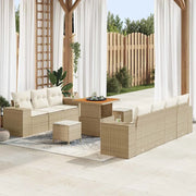 Set Divano da Giardino 10 pcs Beige polyrattan 3361966