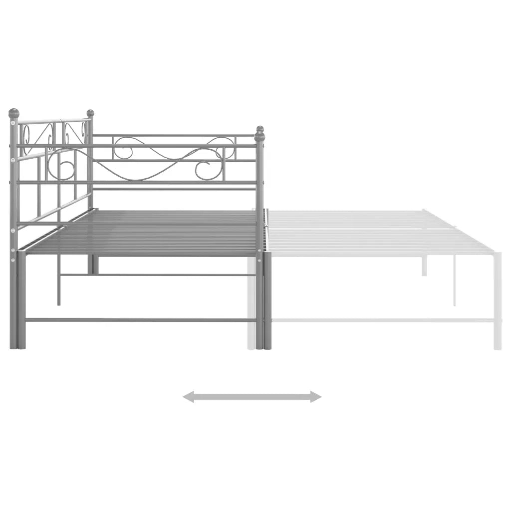 Telaio Divano letto | Sof¨¤ letto | Letto singolo Estraibile Grigio in Metallo 90x200 cm
