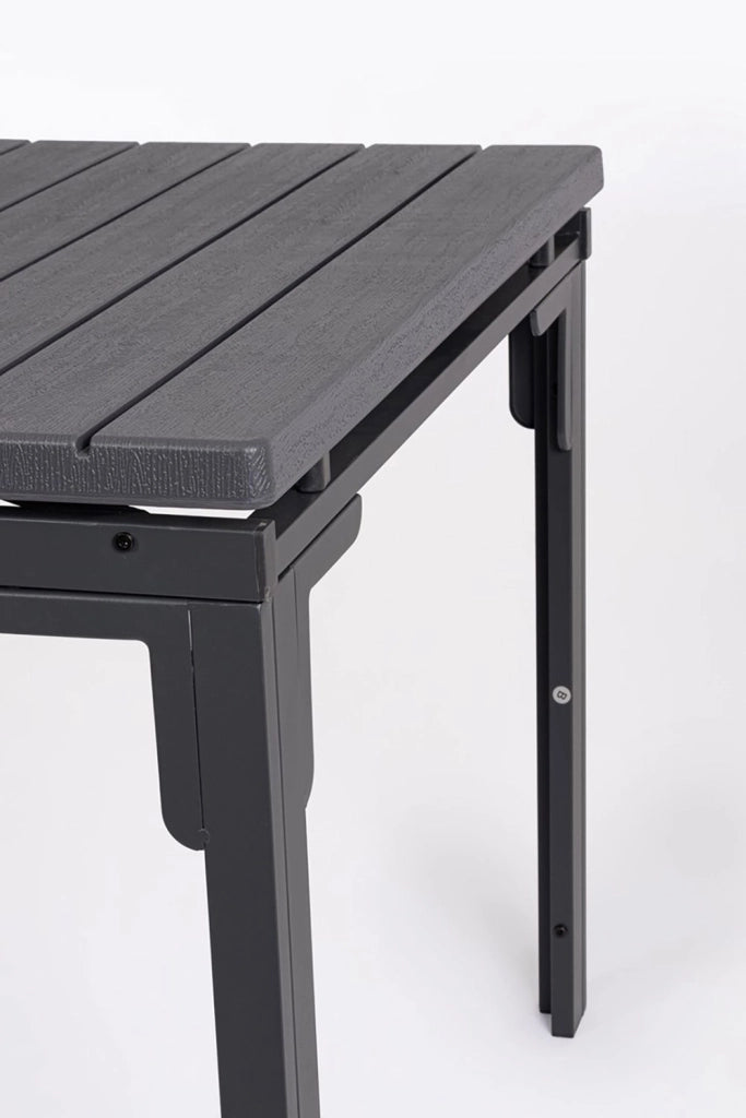 Tavolo Allungabile da Esterno 180-240x90 cm in Acciaio e HDPE Sarita Antracite