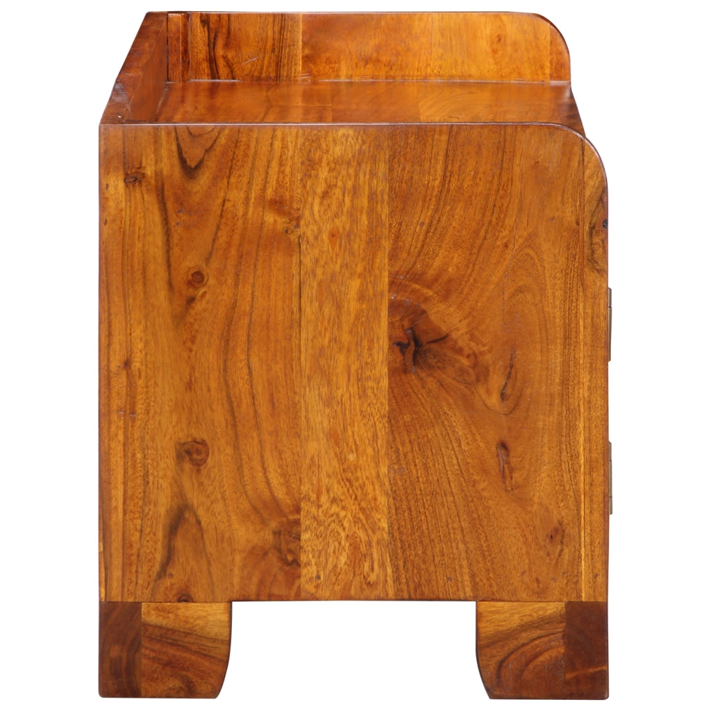 Panca per scarpe  90x35x40 cm in legno solido di acacia