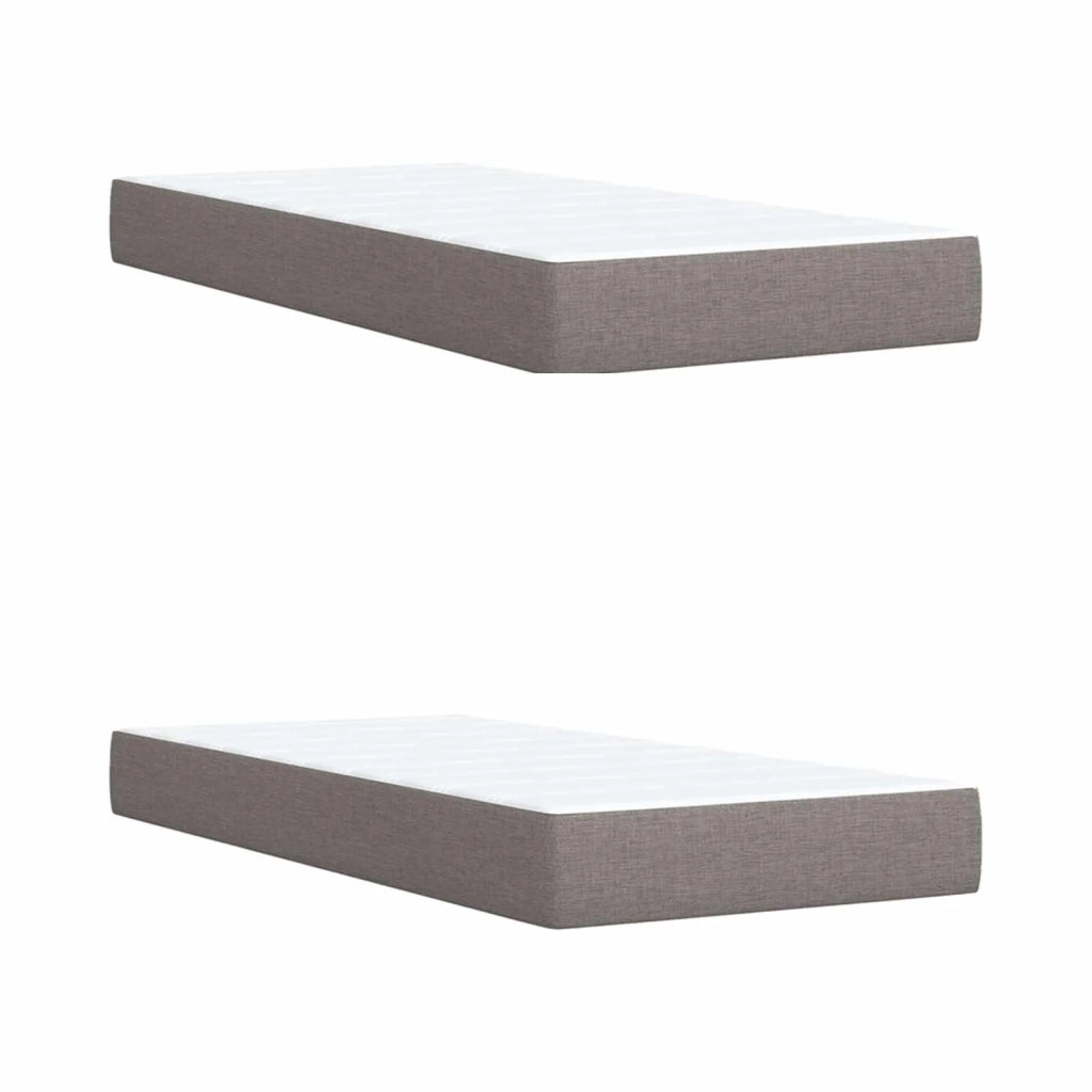 Letto box spring con materasso Tortora 200 x 200 cm Tessuto 3451294