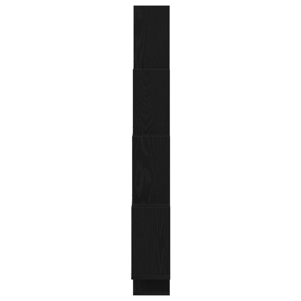 Armadio a Muro  Nero Rovere 90x15x119,5 cm in Legno Ingegnerizzato