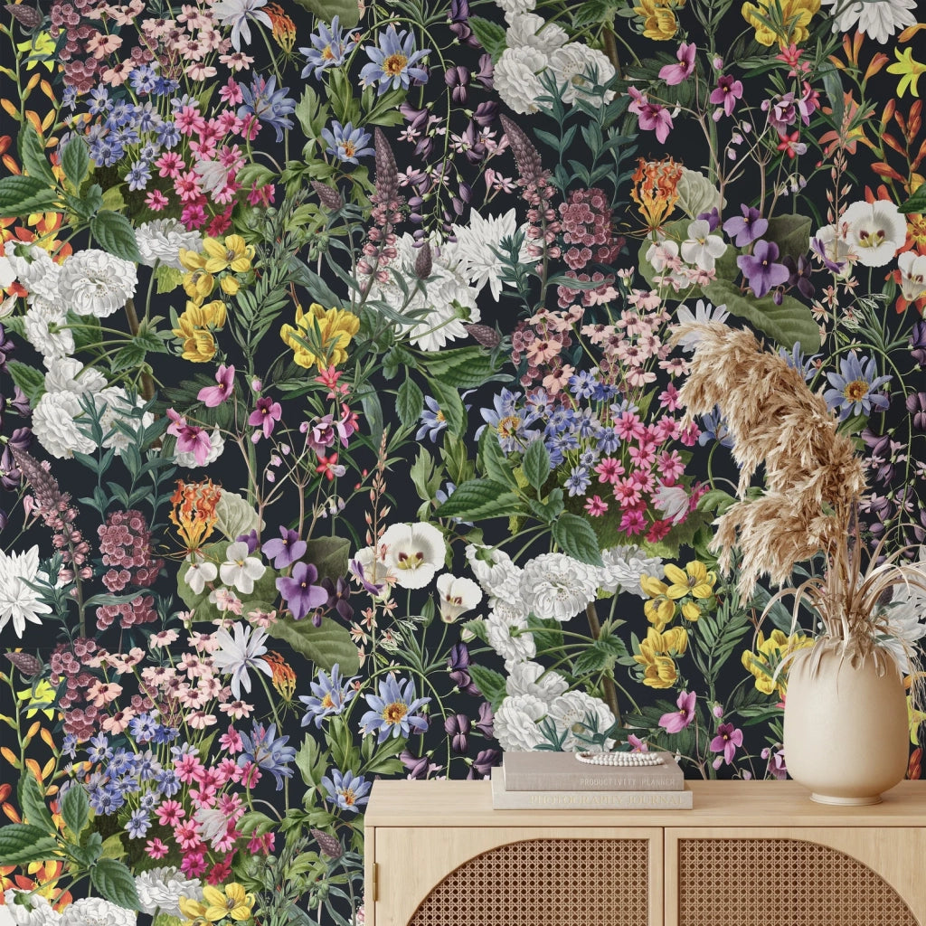 Carta da Parati Fiori Botanici Carta Vegana 250x200cm 5,5mq 