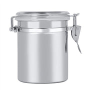 Contenitore di conservazione alimentare - Impermeabile - Acciaio inossidabile - Con coperchio trasparente - Chiusura robusta - Per caffè/tè/zucchero - Dimensioni 10 * 11cm - Contenitore di conservazione