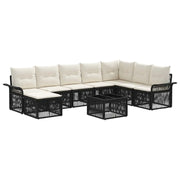 Set Divano da Giardino 9 pcs Nero polyrattan 3434923