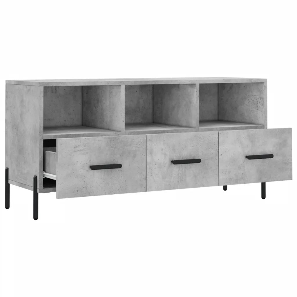 vidaXL Mobile Porta TV Grigio Cemento 102x36x50 cm Legno Multistrato