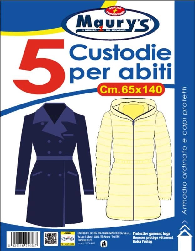 MAURY'S CUSTODIE PER ABITI 140X65CM 5PZ