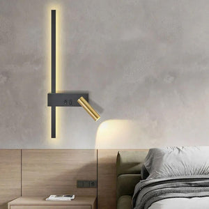 Lampada Da Parete App1439-w Right Black Gold