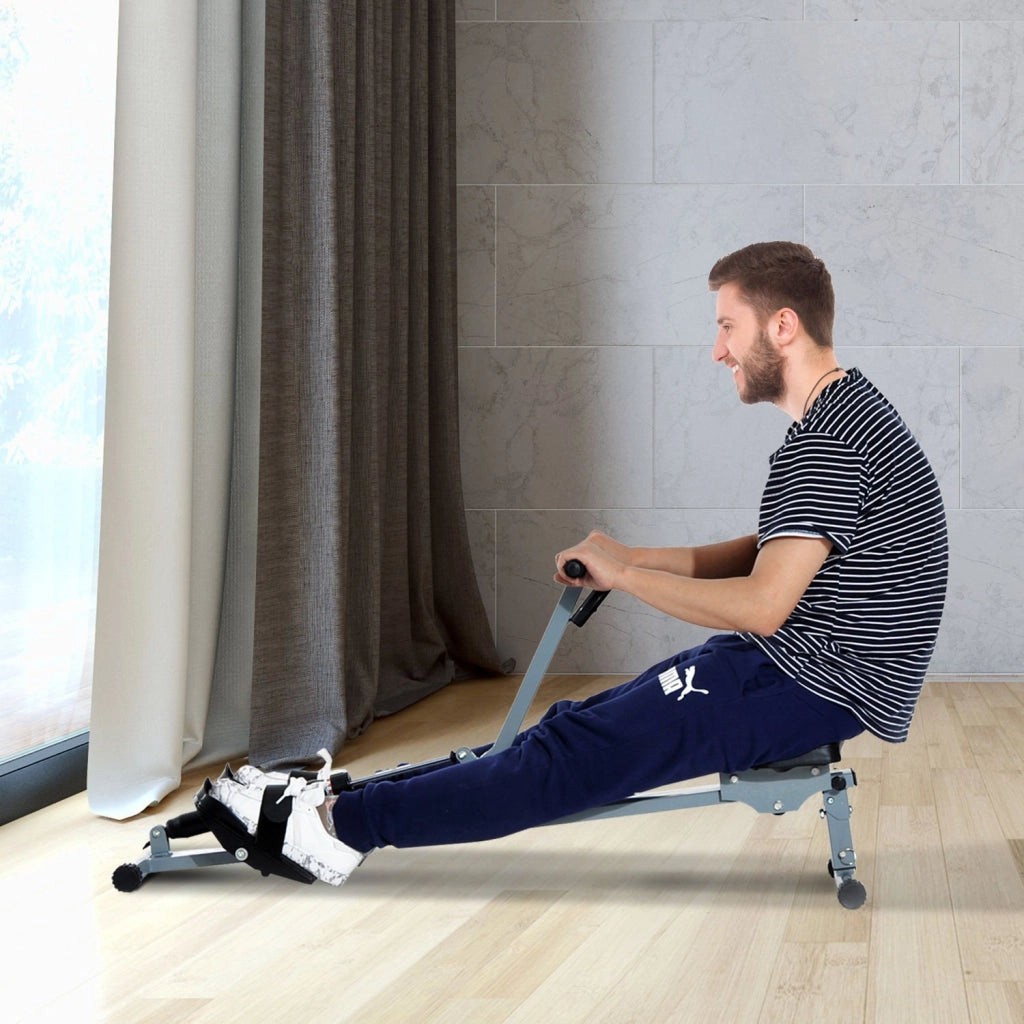 Vogatore Fitness Domestico con Monitor LCD e 12 Livelli di Resistenza ¨C zephmum ¨C Attrezzatura Allenamento Interno