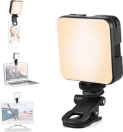 Lampada selfie con clip - Luce video regolabile per foto e video - Mini luce video 2500K-6500K - Lampada per fotocamera smartphone