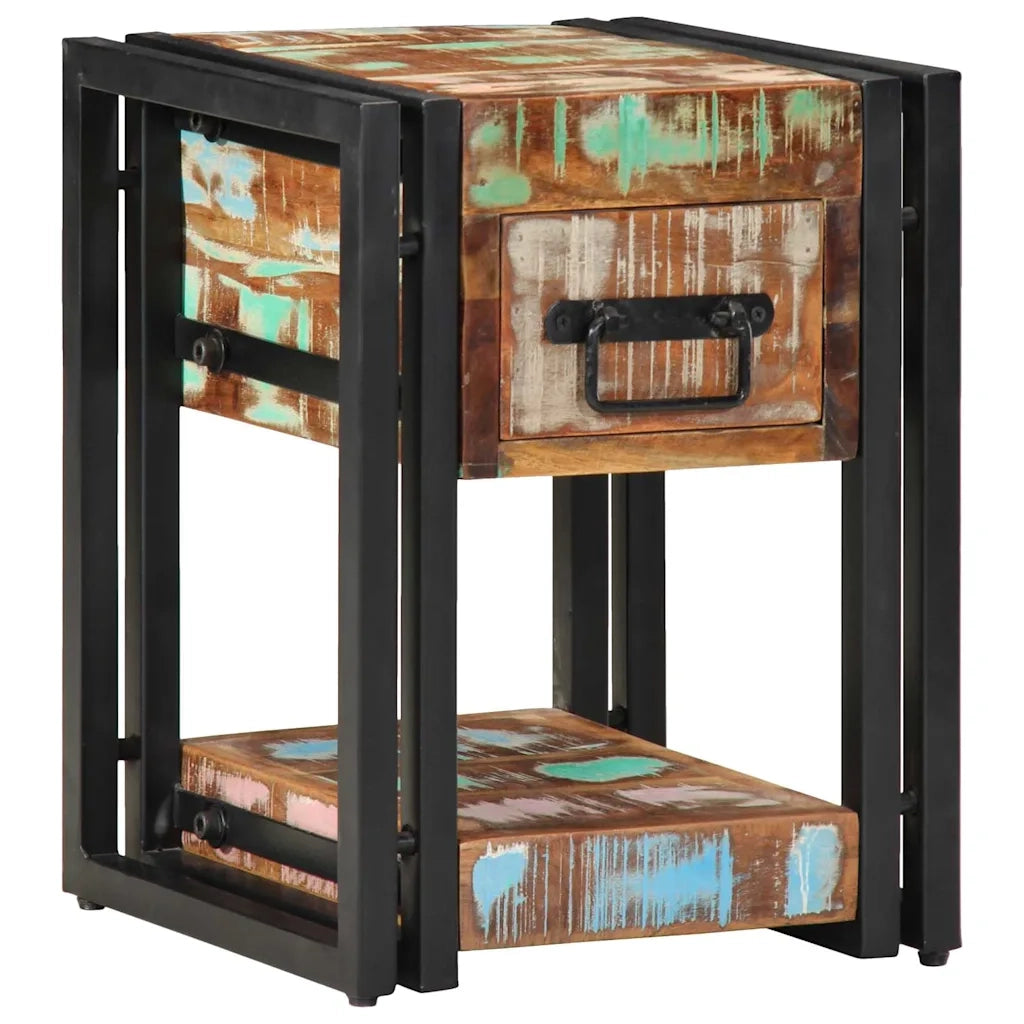 Armadio da Notte 30 x 30 x 40 cm Legno Recuperato Massello 4016708