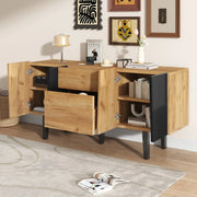 Mobile TV con Vano Contenitore ¨C MINIMAL ¨C Legno Massello, Supporto per TV 60 Pollici
