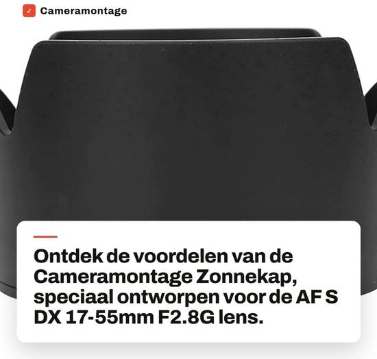 Capocannoni per AF-S DX 17-55mm f/2.8G - Prevenzione dell'illuminazione ambientale - Protezione contro graffi - Elimina la nebbia - Adatto per la fotografia - Protezione contro condizioni meteorologiche - Capocannoni per lenti