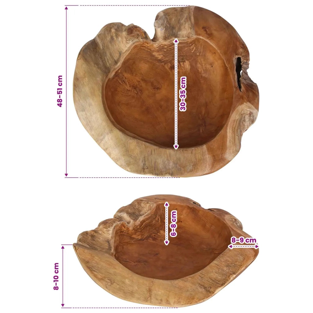 Portafrutta JEPARA Ø 50 cm Legno di teak massello Rotondo 42010337