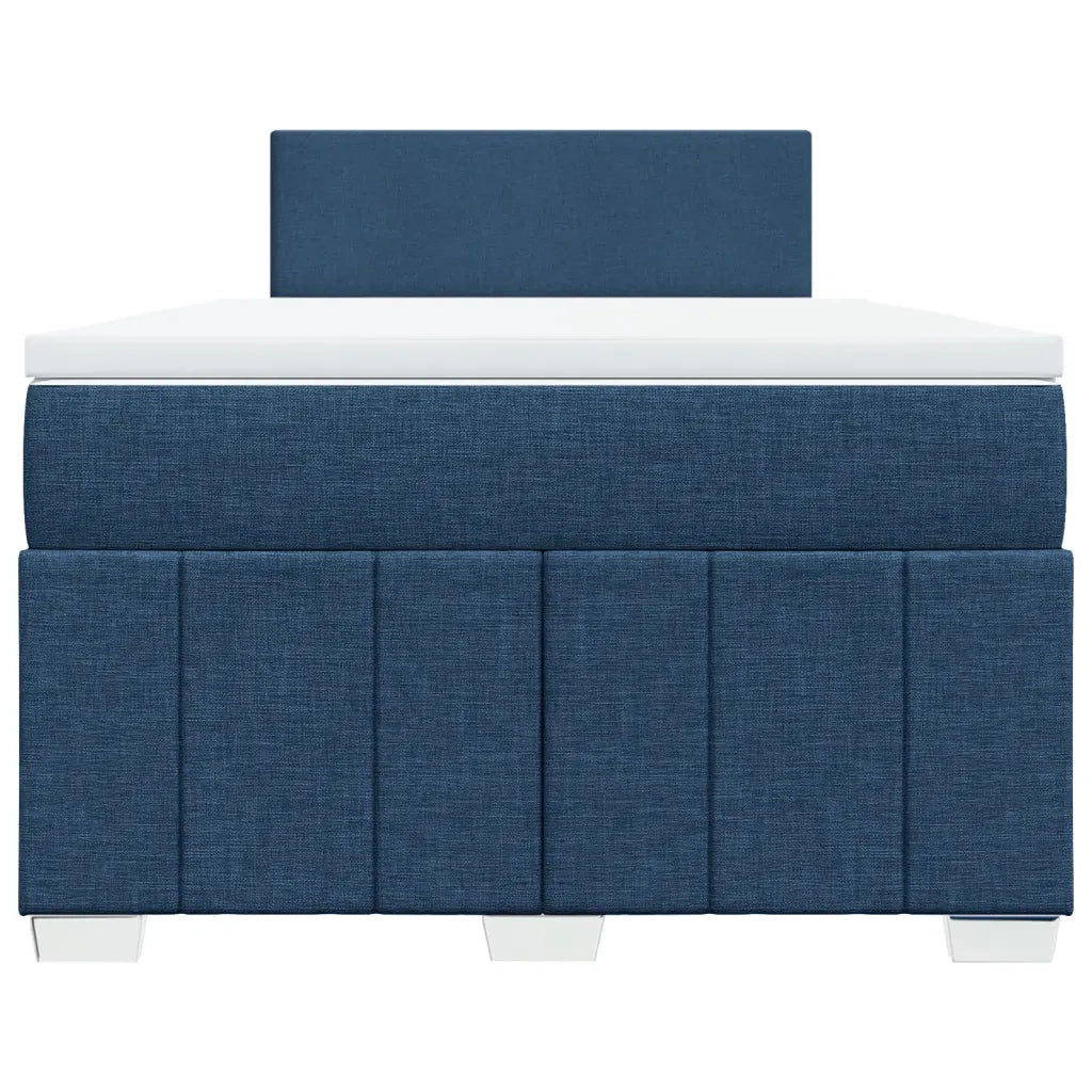 vidaXL Giroletto a Molle con Materasso Blu 120x200 cm in Tessuto
