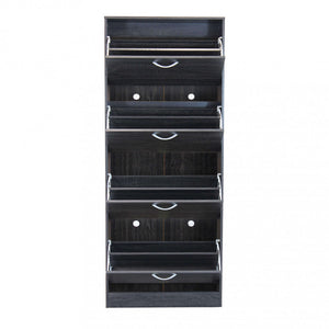 Scarpiera Wendy 60x24x150 h cm in Legno Grigio Scuro