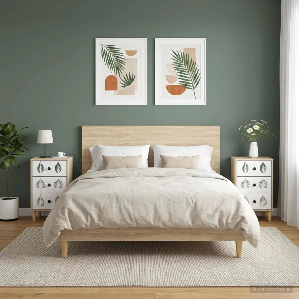 Armadio da Notte HANAU 2 pz Rovere Sonoma 36 x 33 x 60 cm 8007302