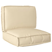 Set di cuscini per pallet 2 pezzi in tessuto Oxford beige