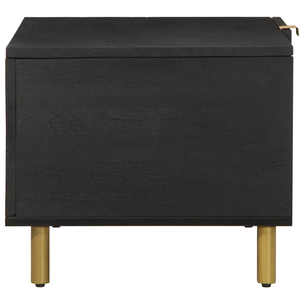 Tavolino da Salotto Nero 80x50x40 cm in Legno Multistrato
