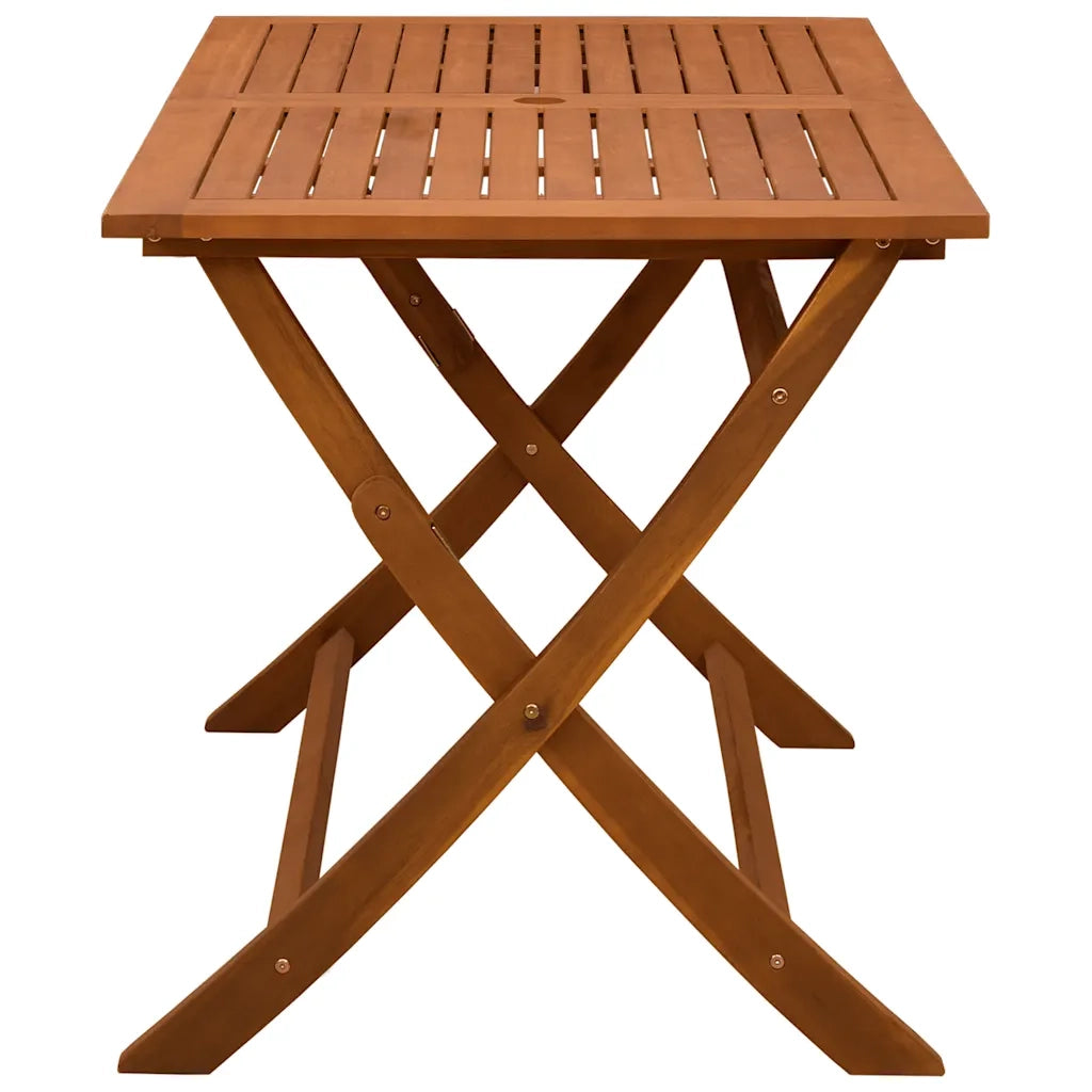 Tavolo Giardino Pieghevole 120x70x75cm Legno Massello Eucalipto 316621