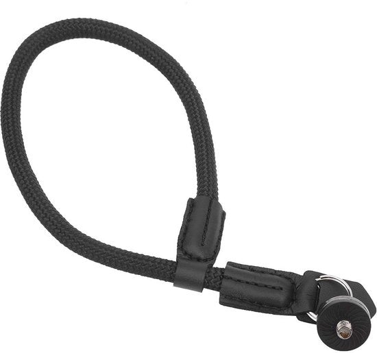 Cinturone di sicurezza per fotocamera - Adatto per reflex - Materiale ecocompatibile e resistente - Nero - Cinturone di sicurezza - Idoneo per fotocamere reflex