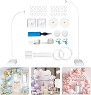 Supporto per Arcobaleno - Mezzo Supporto per Arcobaleno con Base per Matrimoni Feste Natale - Bianco.