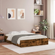 Giroletto con Cassetti Rovere Fumo 150x200 cm Legno Multistrato