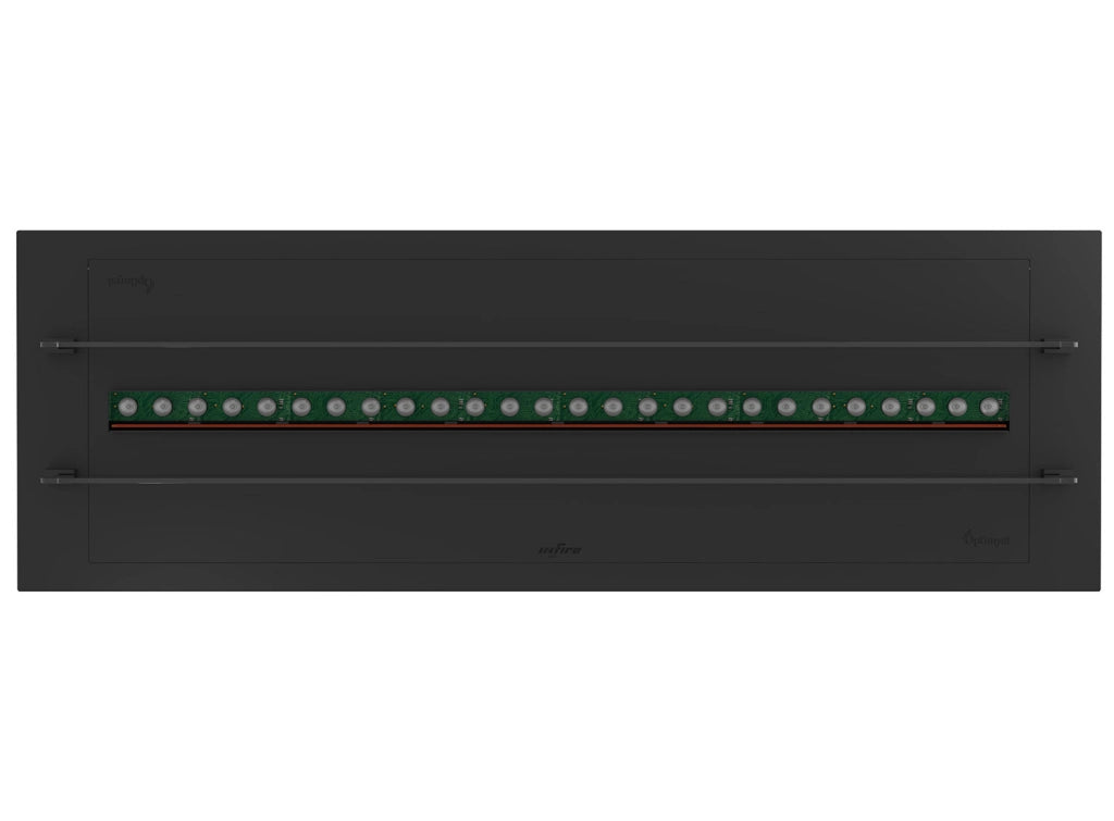 Camino a Vapore Elettrico da Incasso 120x48,5x33 cm Invapo Insert con Ricarica Automatica e LED RGB Nero