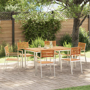 Set Pranzo Giardino 7 Pezzi Legno Massello Teak