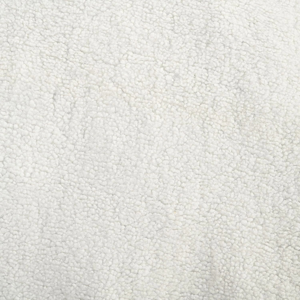 Pouf Poltrona a Sacco - Imbottitura in Schiuma Confortevole - Tessuto Sherpa Morbido - Ottimo Supporto per la Schiena - Pouf Divano Gigante (100 cm, Bianco)