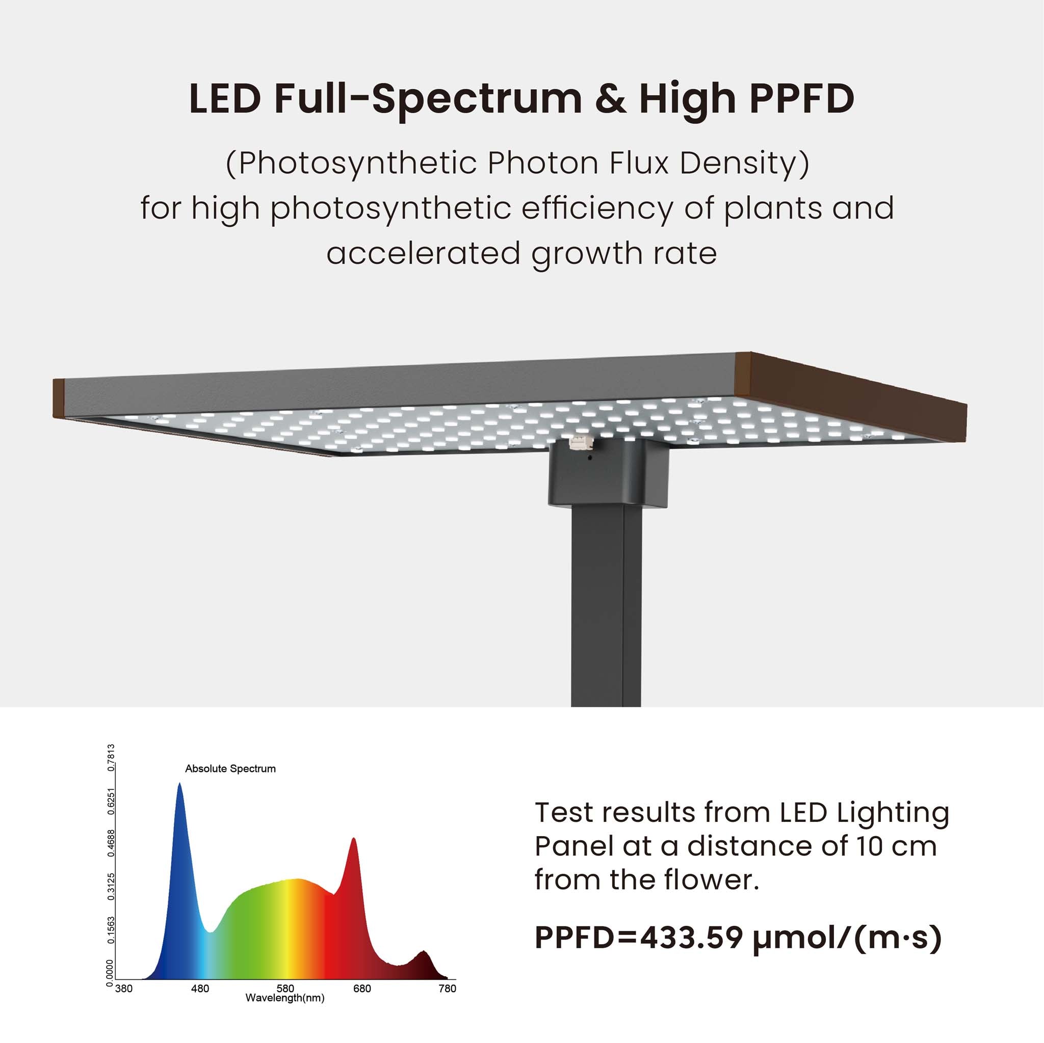 Serra idroponica, set per coltivazione idroponica in casa, con pannello di controllo e LED, serbatoio acqua 9,8 l, altezza regolabile, marrone