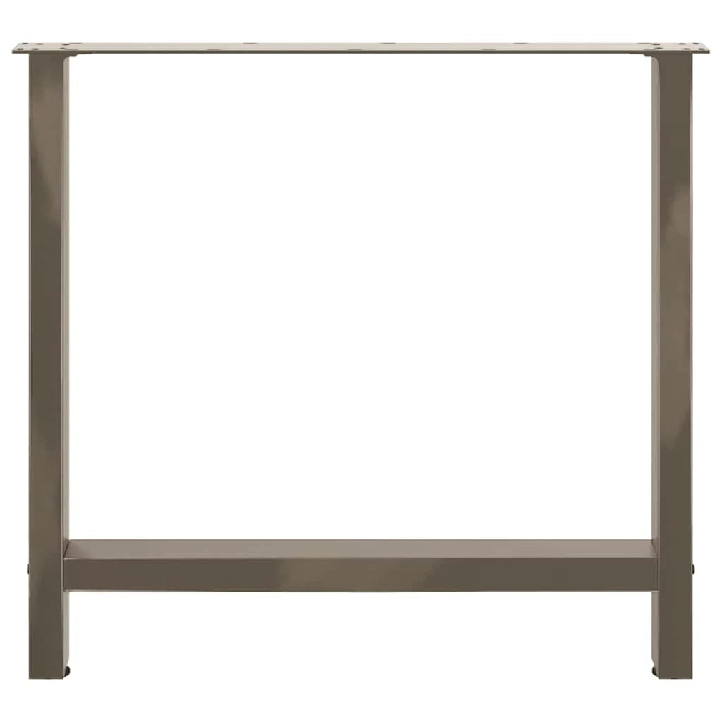 Set di 2 gambe per tavolo dal design moderno 80 x 72 cm funzione regolabile acciaio naturale 02_0057555