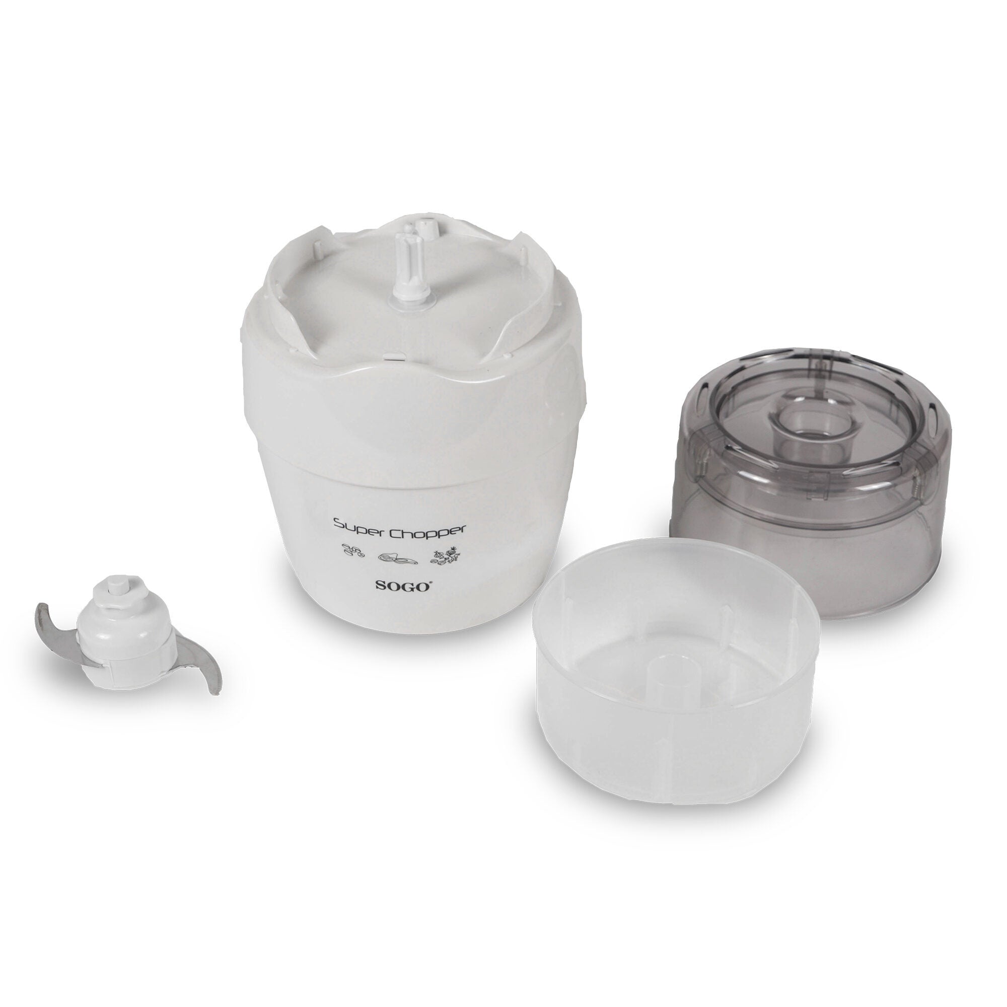 SOGO Tritatutto Elettrico 250ml 800W - Ideale per Caffè, Salse, Spezie, Frutta Secca, Carne, Sicurezza Avanzata, Facile Pulizia