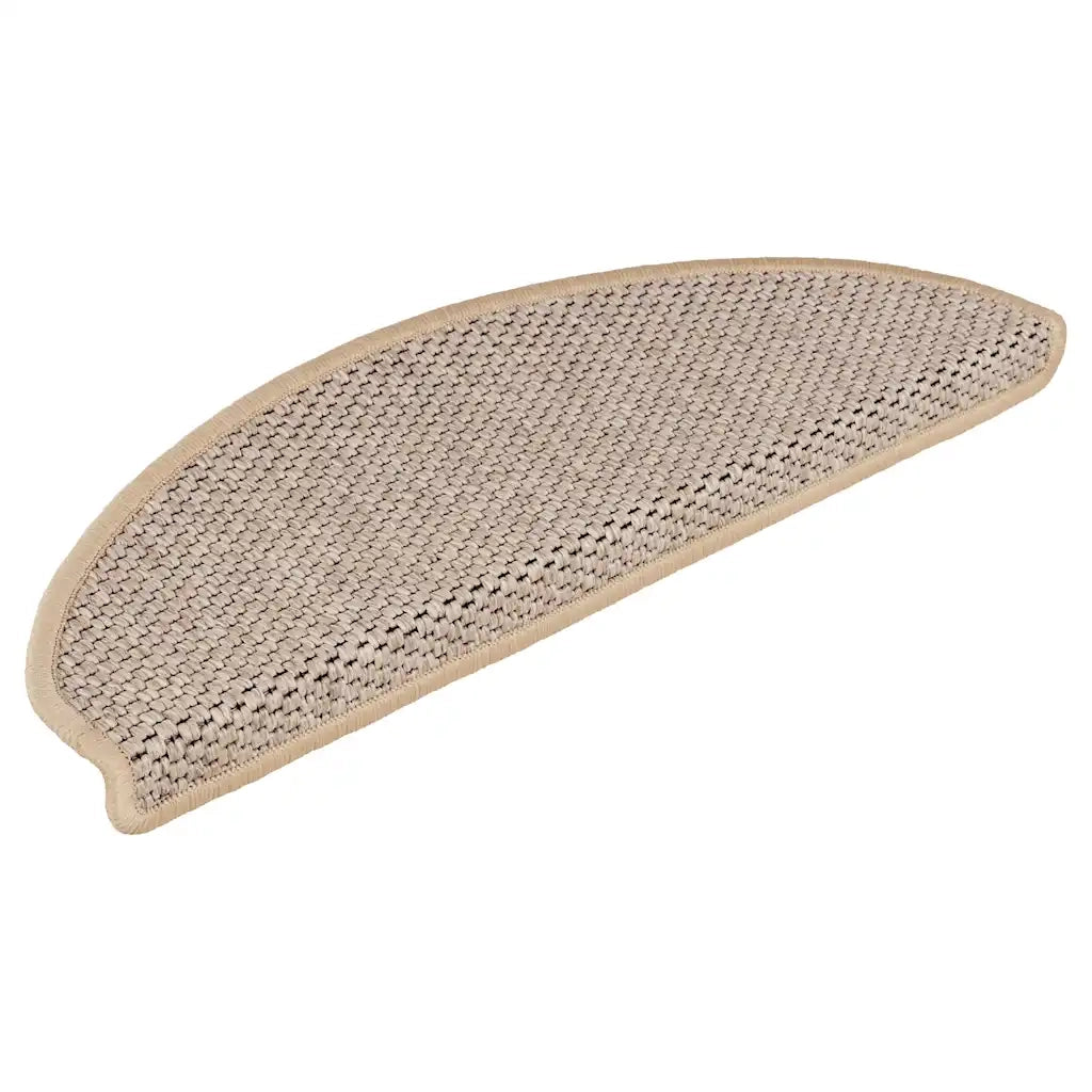 Tappeti Adesivi Scale Aspetto Sisal 15 pz | Gradini per Scale 65x21x4cm Beige Chiaro