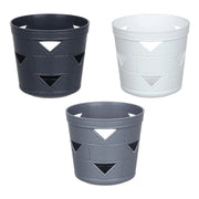 Trade Shop - Set 3pz Cesto Cestino Portaoggetti Organizzatore Tondo 10x10x9cm Assortiti 10711 -