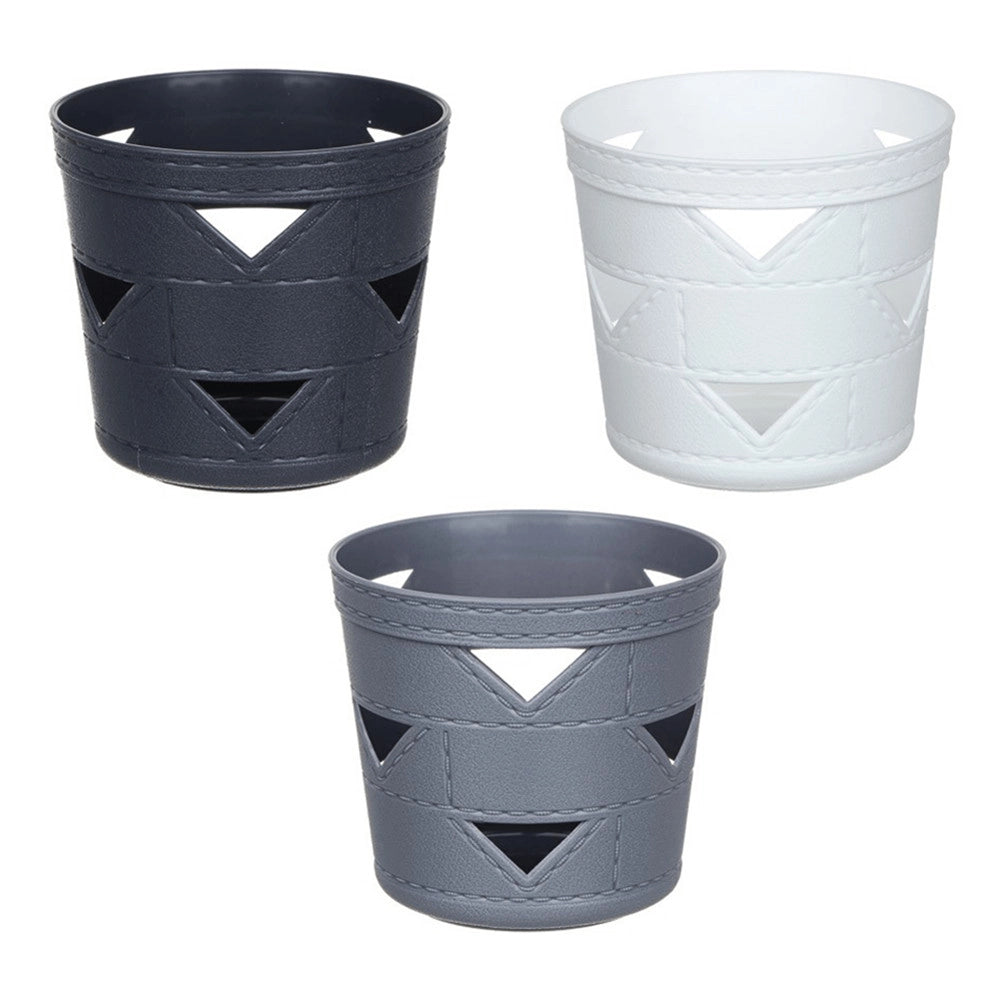 Trade Shop - Set 3pz Cesto Cestino Portaoggetti Organizzatore Tondo 10x10x9cm Assortiti 10711 -