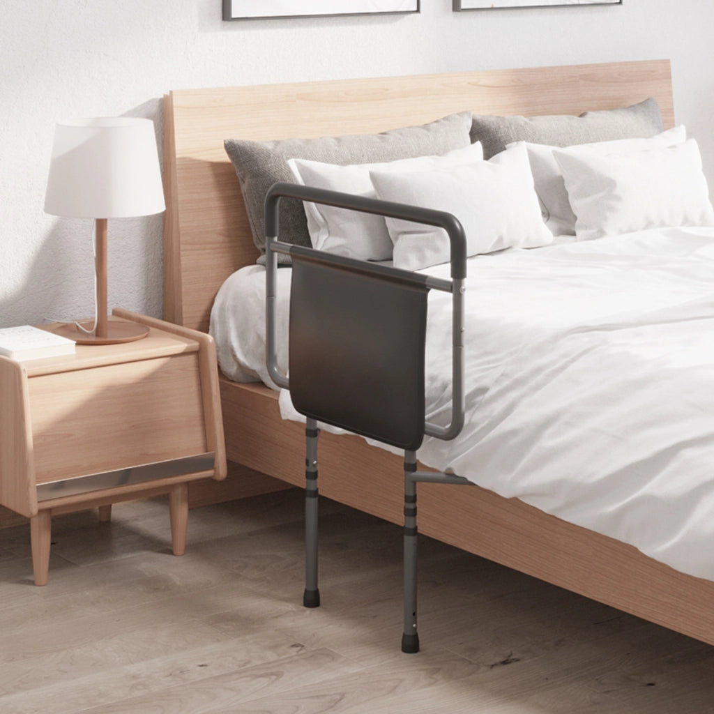 Letto con Barandilla e Contenitore Regolabile in Altezza ¨C Zephmum ¨C Grigio 71x61x86-104 cm