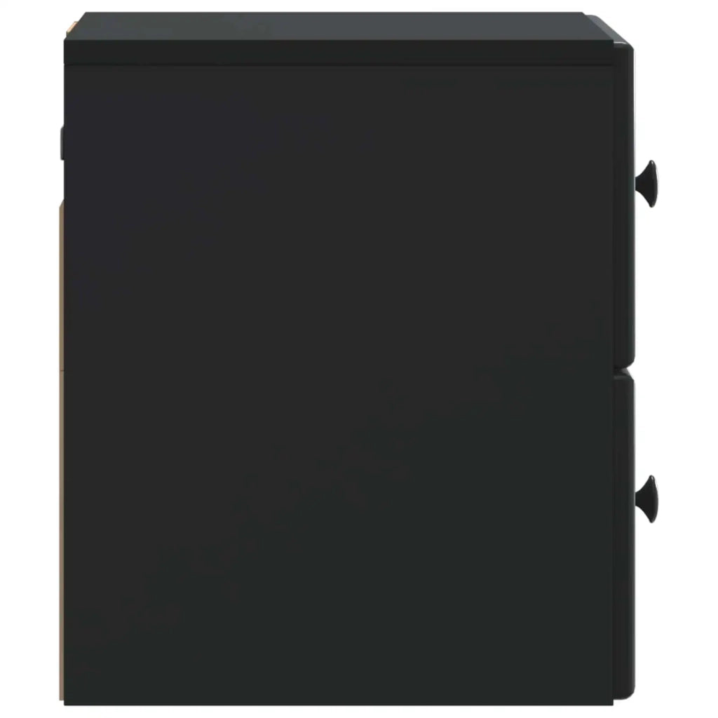 Mobiletto da notte a muro con cassetto Nero 34,5 x 33 x 40 cm 899147