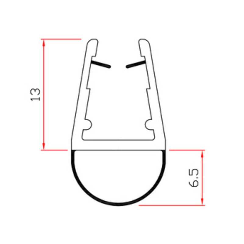 GUARNIZIONE PER BOX DOCCIA 2 M MOD.401- TRAFILO- 10,0 pz