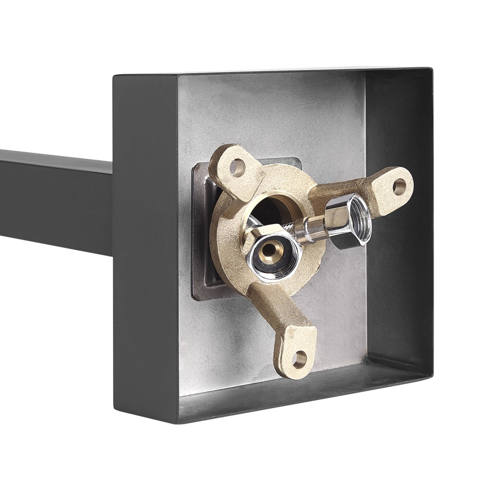 Miscelatore vasca da bagno freestanding Kit doccia rubinetto Nero montato a pavimento