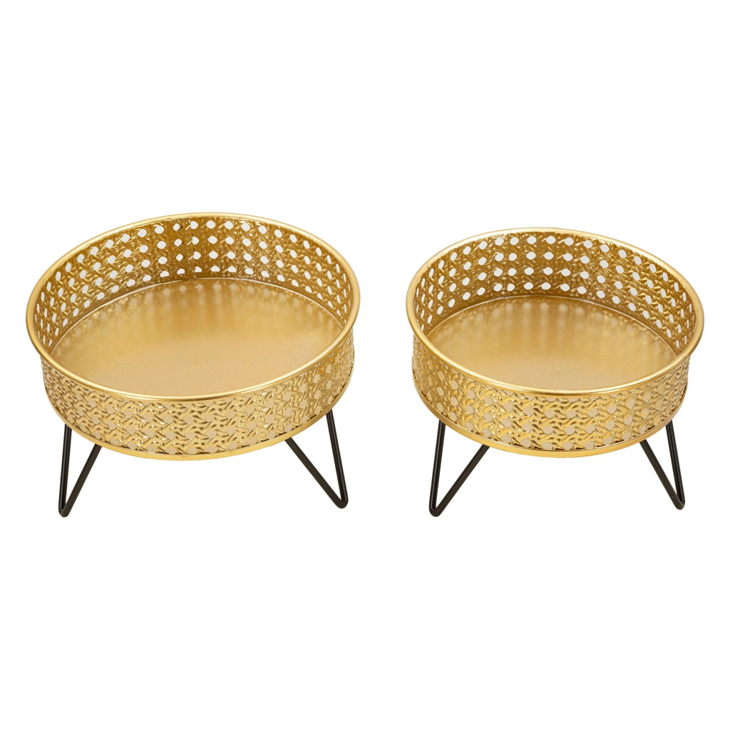BarHar, Vaso set 2 Vasi, Portavasi Rimovibili, oro
