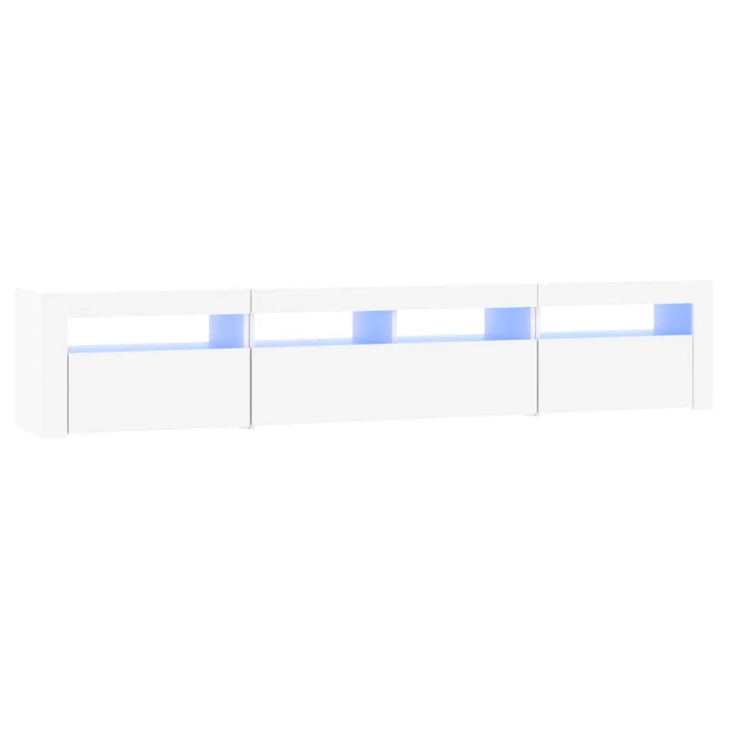 Mobile Porta TV con Luci LED Bianco 210x35x40 cmcod mxl 76242