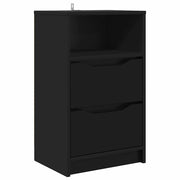 Comodino | Armadio da Notte | Mobiletto da notte con cassetto Nero 40 x 30 x 467 cm Legno multistrato
