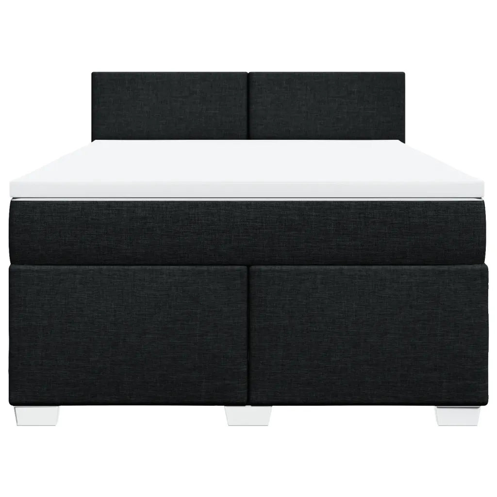 Giroletto a Molle con Materasso Nero 160x200 cm in Tessuto 3288234