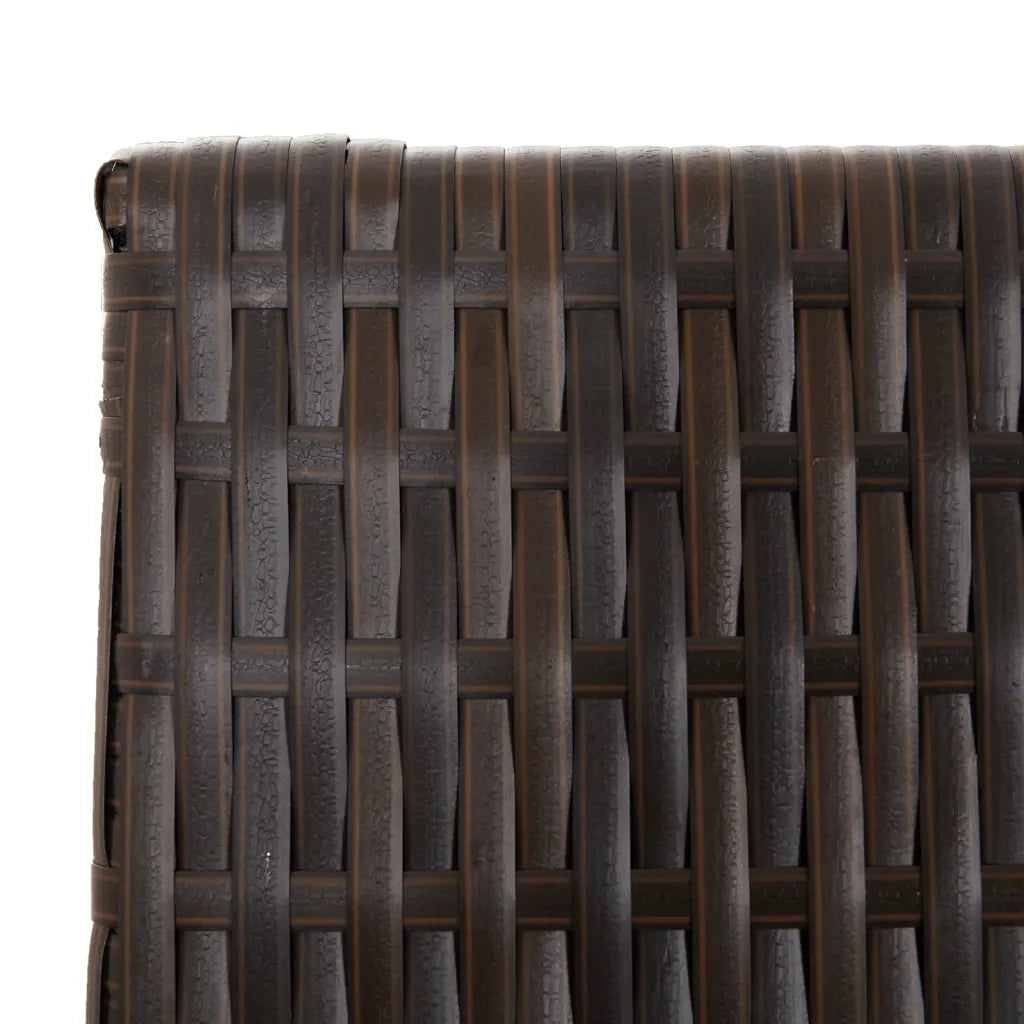 Divisorio per Ambienti | Divider per stanze | Paravento a 6 Pannelli Marrone in Polyrattan