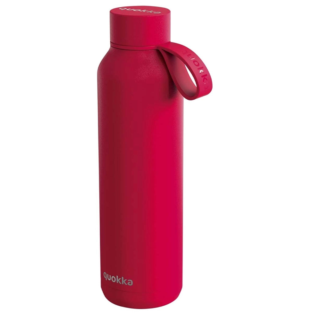 Bottiglia Termica 630ml Collezione Solid con Cinghia Rosso Quokka