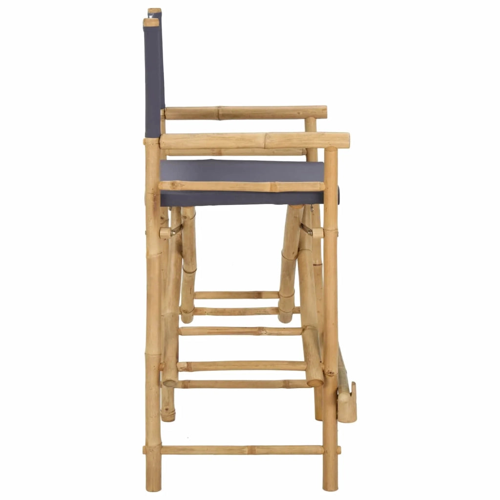 Sedia Direttore Pieghevole 2 pcs Naturale Bambù
