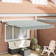 Tenda Retrattile Automatica  Verde e Bianco 350x250 cm