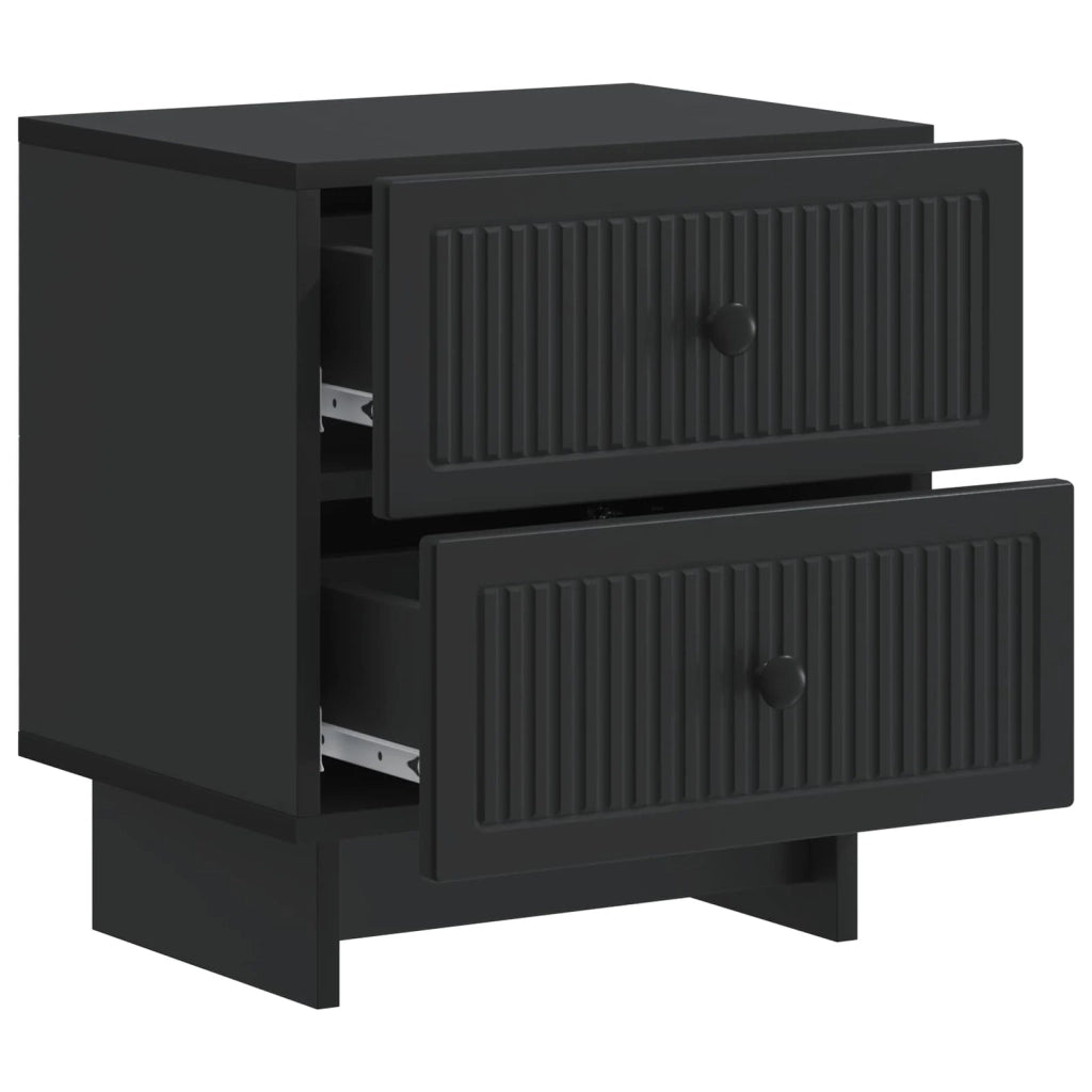 Armadio da Notte con cassetto 2 pcs Nero 43 x 34,5 x 47,5 cm 893838